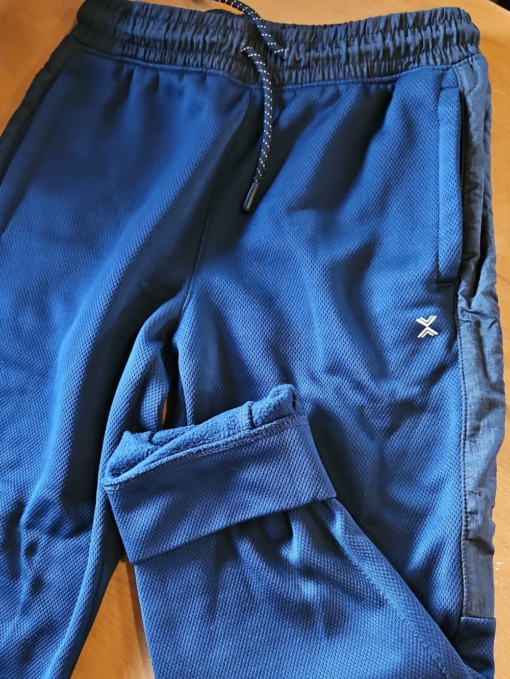 Xersion Dark Blue Kids Athletic Fleece Lined Joggers with Drawstring Small 8